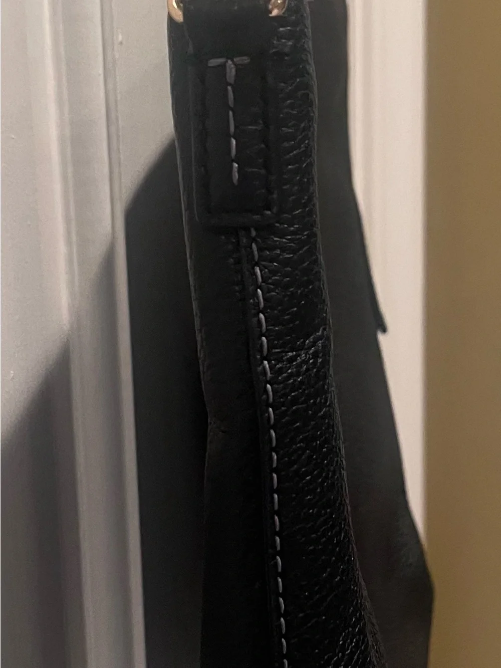 Tory Burch Black Pebbled Leather Crossbody with Tassel